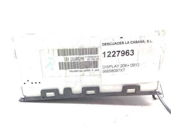 96658097XT, DISPLAY PEUGEOT 206+ (T3E) |Desguaces La Cabaña