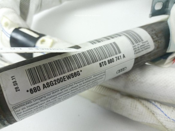 8T0880741A AIRBAG CORTINA IZQ AUDI A5 (8T3) |Desguaces La Cabaña