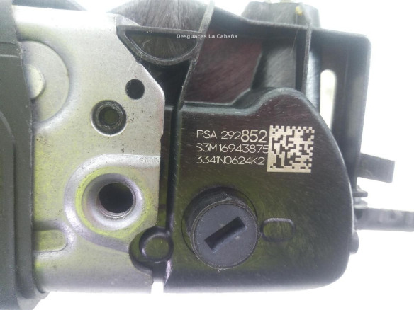 292852 CERRADURA PUERTA LAT TRA DER PEUGEOT 208 II (UB_, UP_, UW_) |Desguaces La Cabaña