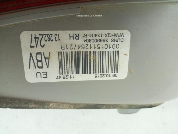 13282247 PILOTO TRA DER INT OPEL ASTRA J Sports Tourer (P10) |Desguaces La Cabaña