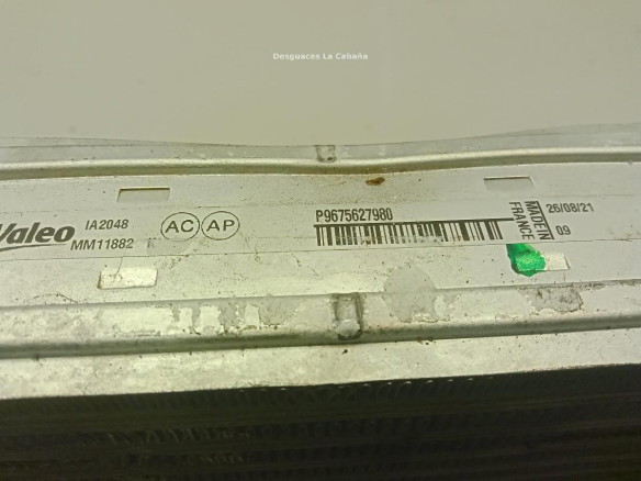 9675627980 INTERCOOLER PEUGEOT 3008 SUV (M_) |Desguaces La Cabaña