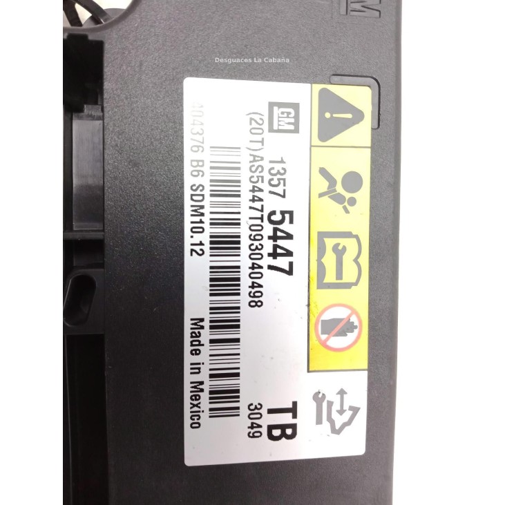13575447, CENTRALITA AIRBAG OPEL INSIGNIA A (G09) |Desguaces La Cabaña