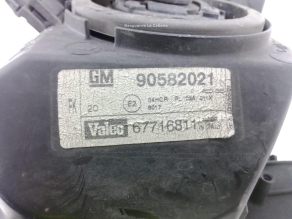 90582021 FARO DERECHO OPEL ZAFIRA A Limusina (T98) |Desguaces La Cabaña