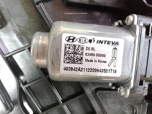 83450G5000 ELEVALUNAS PUERTA LAT TRA IZQ KIA NIRO |Desguaces La Cabaña