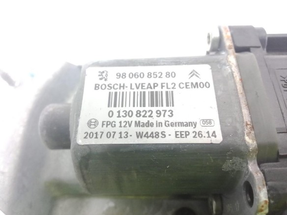9806085280 ELEVALUNAS PUERTA LAT DEL IZQ PEUGEOT 508 |Desguaces La Cabaña