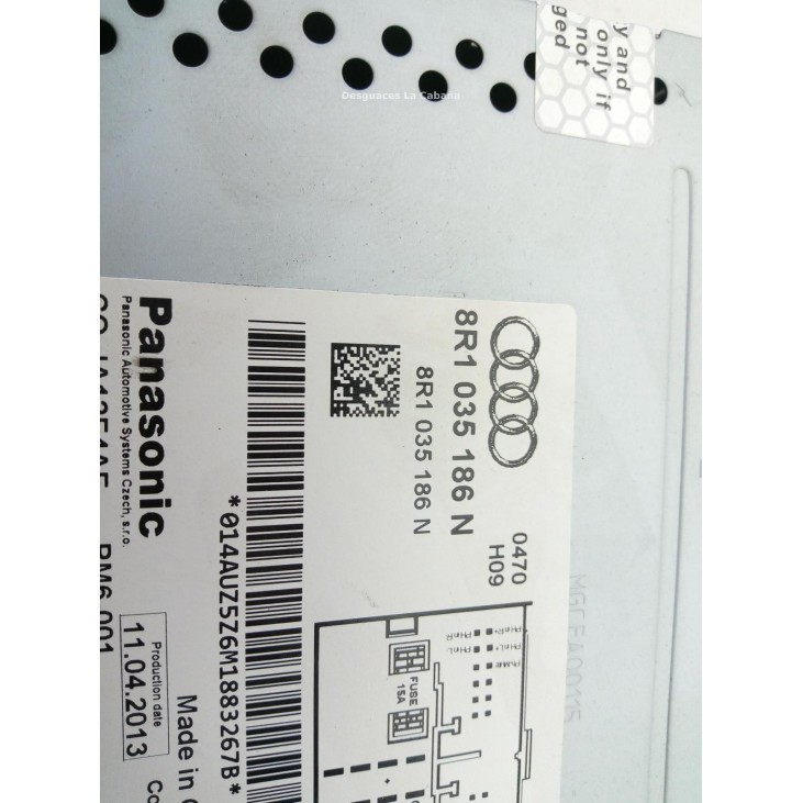 8R1035186N MODULO RADIO AUDI A4 Avant (8K5, B8) |Desguaces La Cabaña
