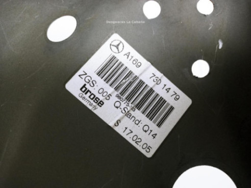 ELEVALUNAS PUERTA LAT TRA DER MERCEDES BENZ CLASE A (W169) |Desguaces La Cabaña