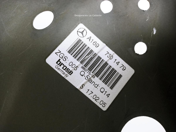 ELEVALUNAS PUERTA LAT TRA DER MERCEDES BENZ CLASE A (W169) |Desguaces La Cabaña