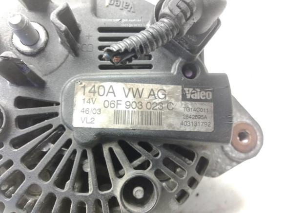 06F903023C ALTERNADOR VW TOURAN (1T1, 1T2) |Desguaces La Cabaña
