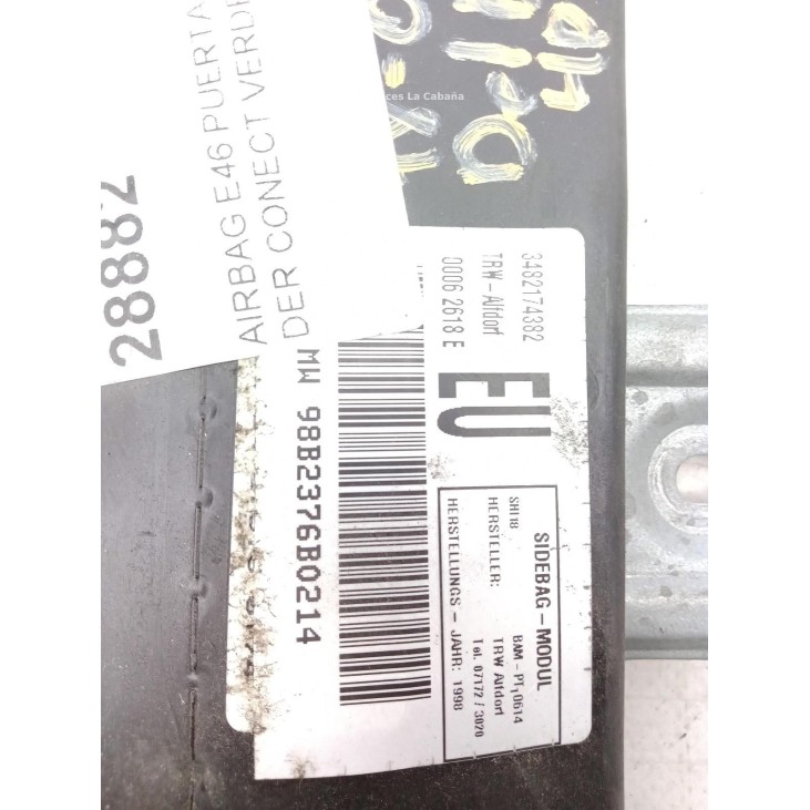 SinValor AIRBAG PUERTA LAT DEL DER BMW 3 (E46) |Desguaces La Cabaña