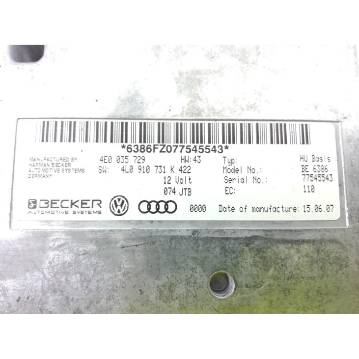 4E0035729 MODULO ELECTRONICO 1 AUDI Q7 (4LB) |Desguaces La Cabaña