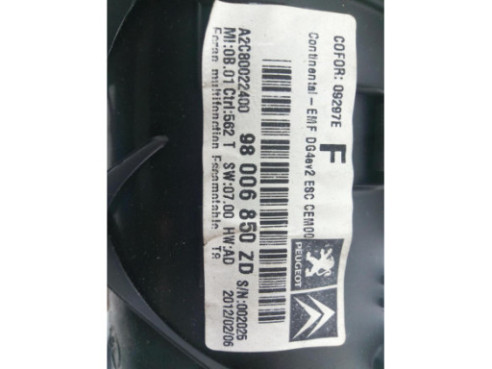 98006850ZD PANTALLA MULTIMEDIA PEUGEOT 3008 Limusina (0U_) |Desguaces La Cabaña