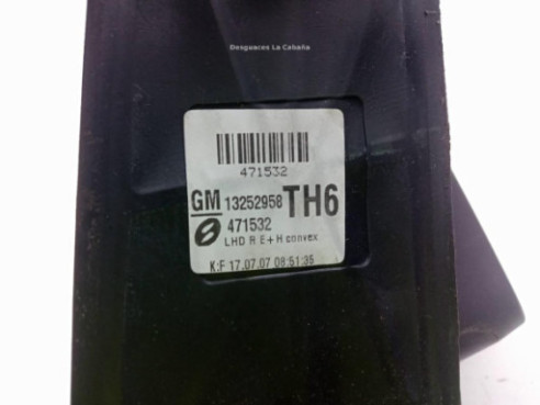 13252958 ESPEJO DER OPEL ZAFIRA B (A05) |Desguaces La Cabaña