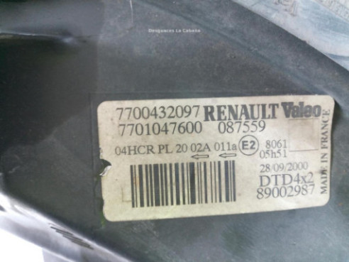 770432097 FARO DERECHO RENAULT MEGANE Scenic (JA0/1_) |Desguaces La Cabaña