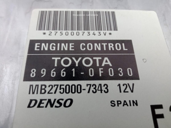 896610F030, CENTRALITA MOTOR TOYOTA COROLLA Verso (ZER_, ZZE12_, R1_) |Desguaces La Cabaña