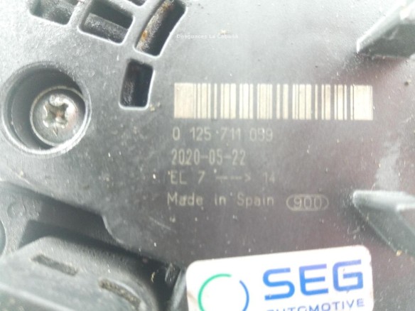0125711059 ALTERNADOR CITROEN JUMPER Furgón |Desguaces La Cabaña