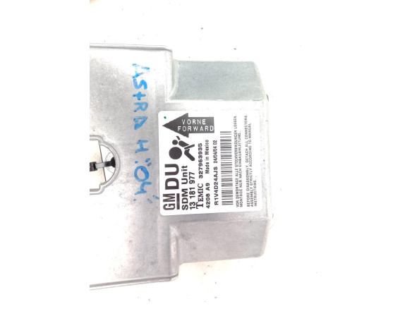 13181977DU, CENTRALITA AIRBAG OPEL ASTRA H (A04) |Desguaces La Cabaña