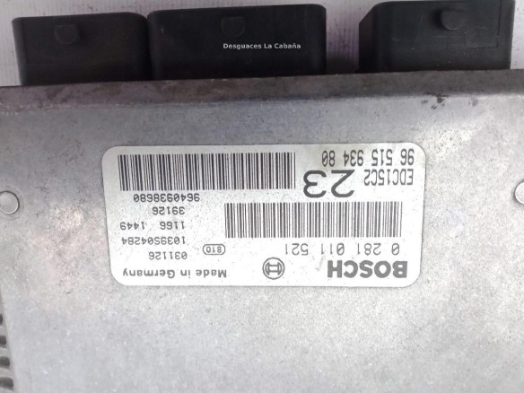 9651593480 CENTRALITA MOTOR CITROEN XSARA PICASSO (N68) |Desguaces La Cabaña