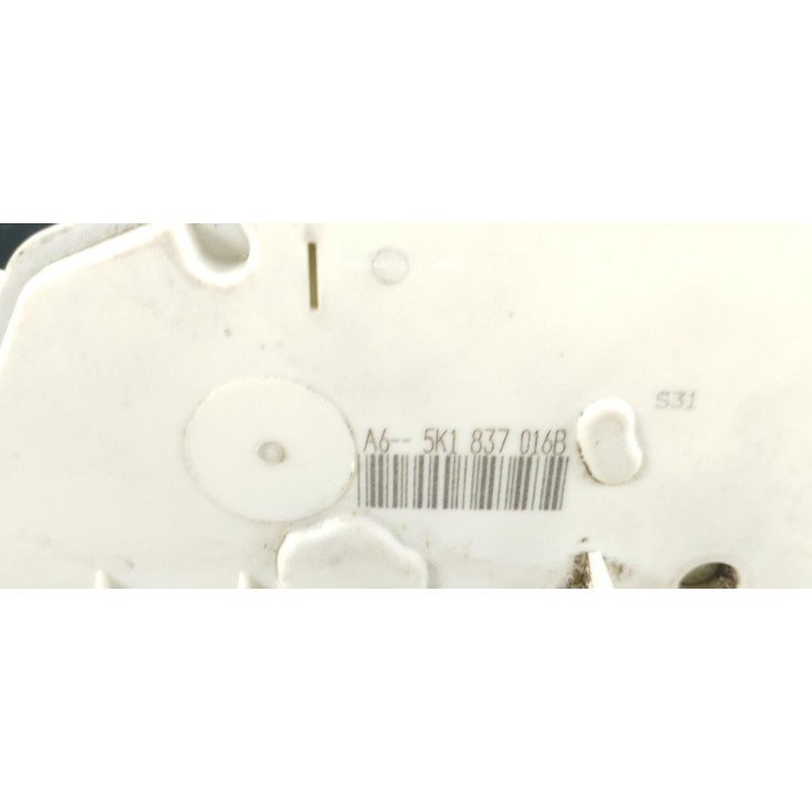 5K1837016B CERRADURA PUERTA LAT TRA DER VW GOLF VI (5K1) |Desguaces La Cabaña