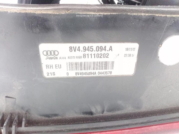 8V4945094A PILOTO TRA DER INF AUDI A3 Sportback (8VA, 8VF) |Desguaces La Cabaña