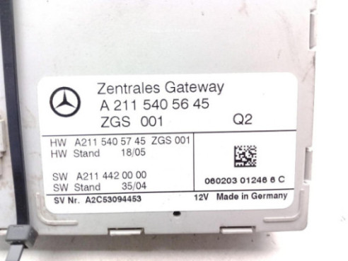 2115405645 CENTRALITA MULTIFUNCION MERCEDES BENZ CLASE E (W211) |Desguaces La Cabaña