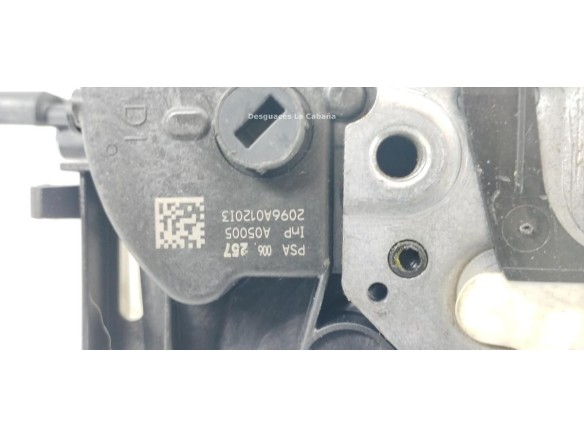 006257, 9800625780 CERRADURA PUERTA LAT DEL DER PEUGEOT 508 |Desguaces La Cabaña