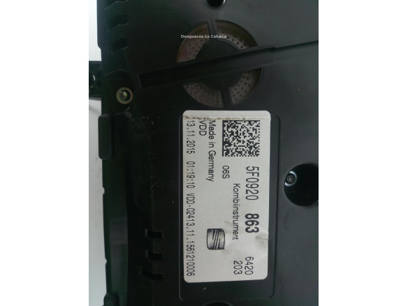 5F0920863 CUADRO INSTRUMENTOS SEAT LEON ST (5F8) |Desguaces La Cabaña