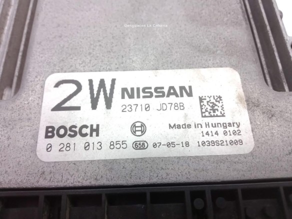 23710JD78B CENTRALITA MOTOR NISSAN QASHQAI / QASHQAI +2 I (J10, JJ10) |Desguaces La Cabaña