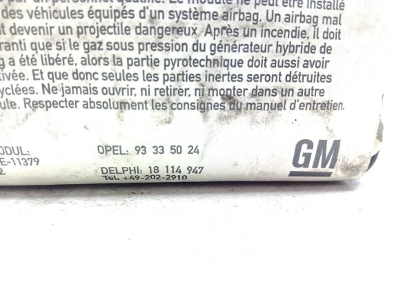93335024 AIRBAG DER OPEL CORSA C (X01) |Desguaces La Cabaña