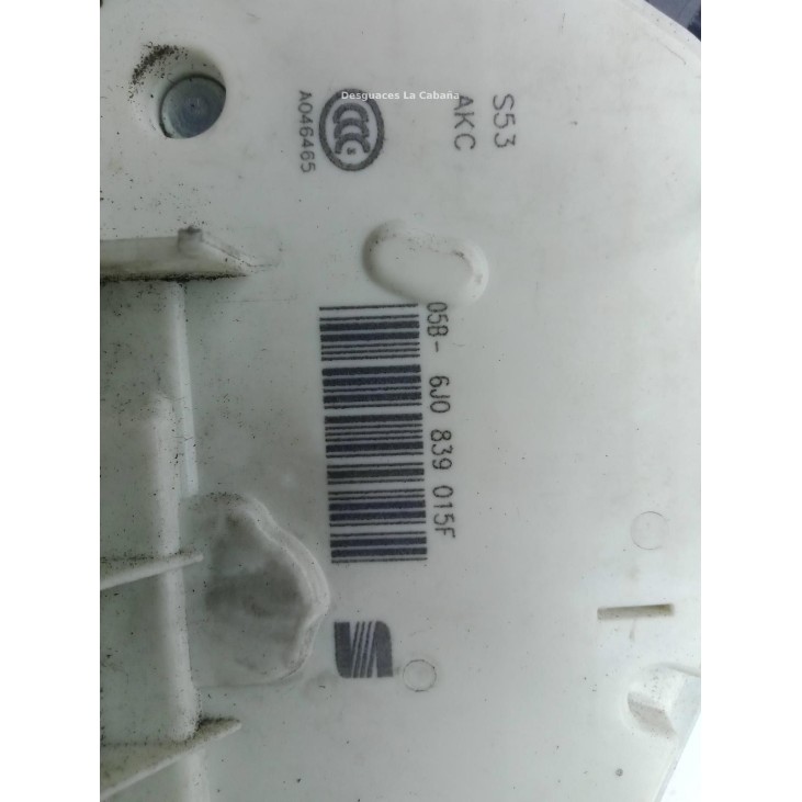 6J0939015F CERRADURA PUERTA LAT TRA IZQ SEAT IBIZA IV ST (6J8, 6P8) |Desguaces La Cabaña