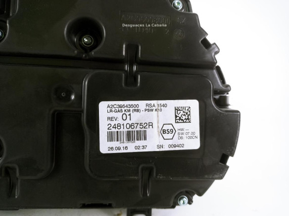 248106752R CUADRO INSTRUMENTOS RENAULT MEGANE IV (B9A/M_) |Desguaces La Cabaña