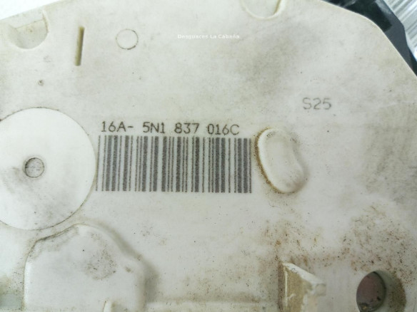 CERRADURA PUERTA LAT DEL DER VW SCIROCCO (137, 138) |Desguaces La Cabaña