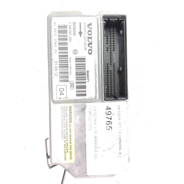 0285001254, CENTRALITA AIRBAG VOLVO S60 I (384) |Desguaces La Cabaña