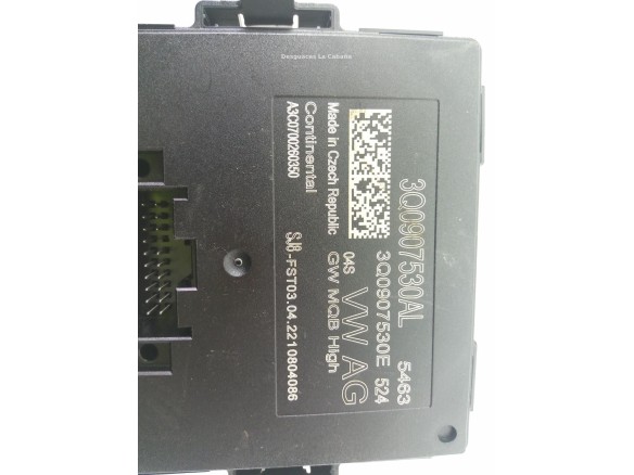 3Q0907530AL MODULO ELECTRONICO 2 SKODA SUPERB III Ranchera familiar (3V5) |Desguaces La Cabaña