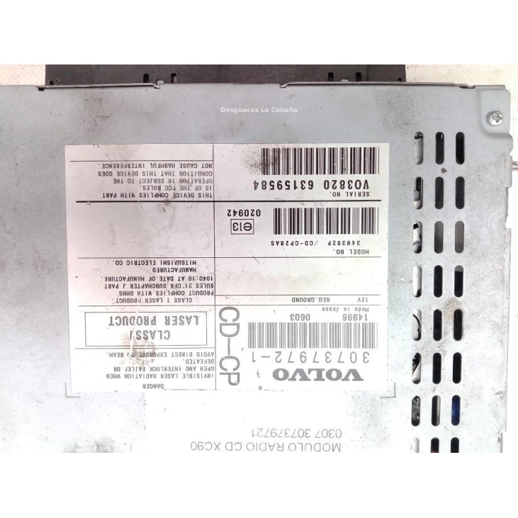 307379721 MODULO RADIO VOLVO XC90 I (275) |Desguaces La Cabaña