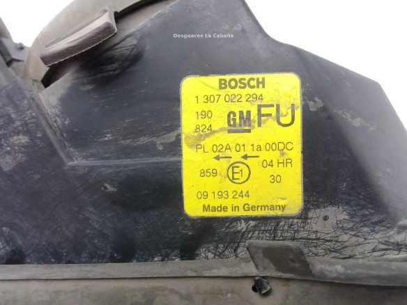 09193244 FARO DERECHO OPEL VECTRA B (J96) |Desguaces La Cabaña