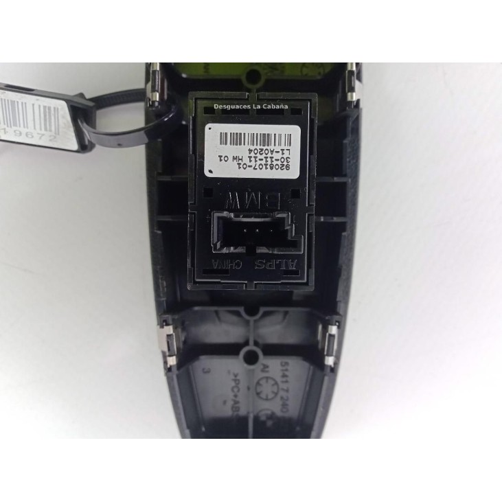 920810701 MANDO ELEVALUNAS PUERTA LAT DEL DER BMW 1 (F20) |Desguaces La Cabaña