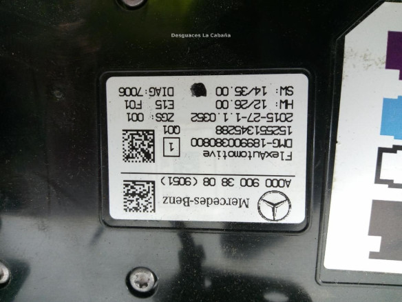 A0009003808 PLAFON DEL MERCEDES BENZ CLASE B (W246, W242) |Desguaces La Cabaña