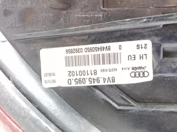 8V4945095D PILOTO TRA IZQ EXT AUDI A3 Sportback (8VA, 8VF) |Desguaces La Cabaña