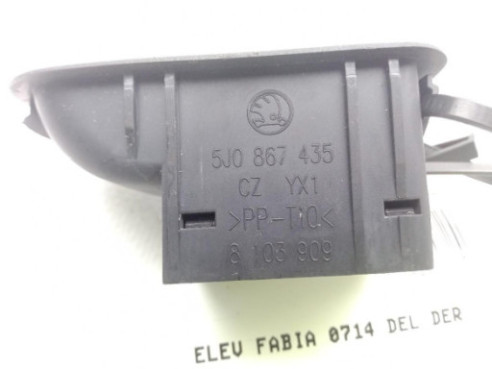 5J0867435 MANDO ELEVALUNAS PUERTA LAT DEL DER SKODA FABIA II (542) |Desguaces La Cabaña