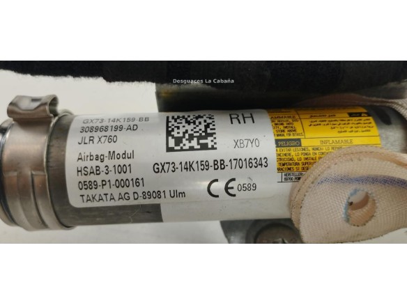 GX7314K159BB AIRBAG CORTINA DER JAGUAR XE (X760) |Desguaces La Cabaña