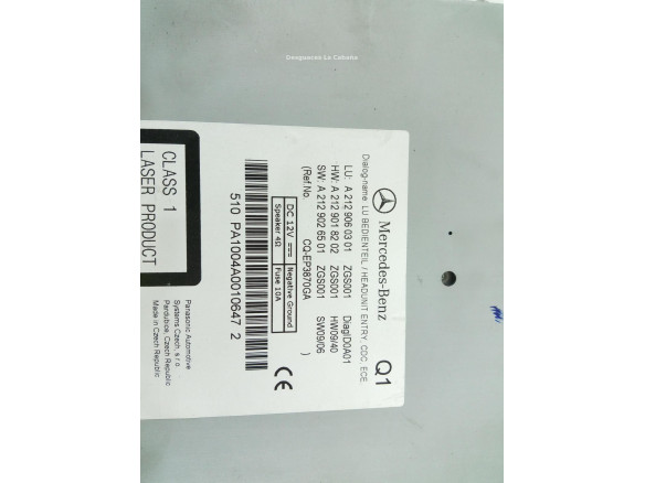 A2129060301 MODULO RADIO MERCEDES BENZ CLASE E (W212) |Desguaces La Cabaña