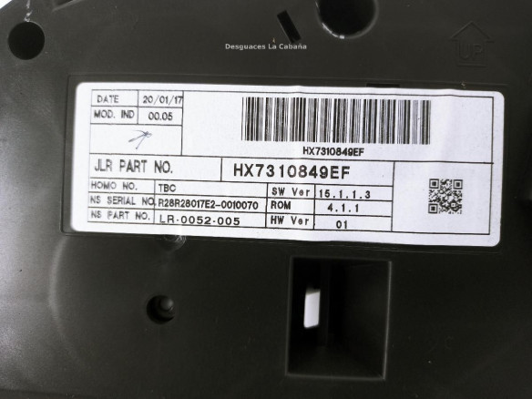HX7310849EF CUADRO INSTRUMENTOS JAGUAR XE (X760) |Desguaces La Cabaña