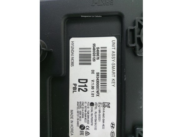 95480G5120 MODULO ELECTRONICO 4 KIA NIRO |Desguaces La Cabaña