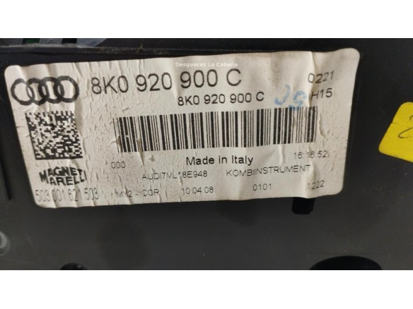 8K0920900C CUADRO INSTRUMENTOS AUDI A4 Avant (8K5, B8) |Desguaces La Cabaña