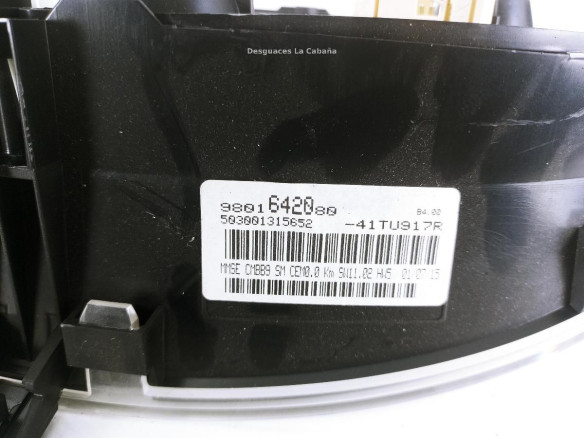 9801642080 CUADRO INSTRUMENTOS FIAT SCUDO Furgón (270_, 272_) |Desguaces La Cabaña