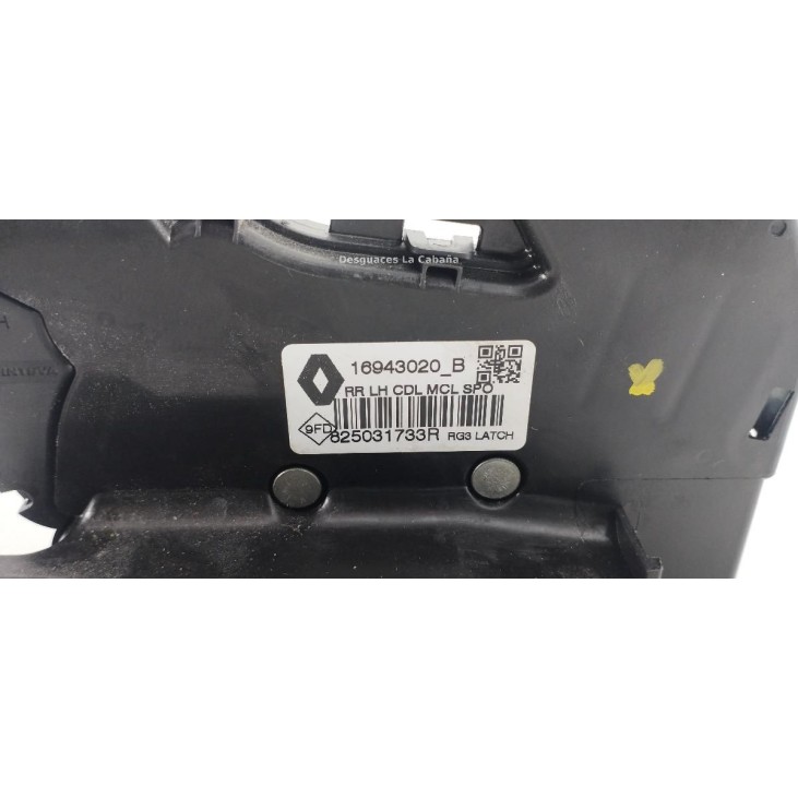 825031733R CERRADURA PUERTA LAT TRA IZQ RENAULT MEGANE IV (B9A/M_) |Desguaces La Cabaña
