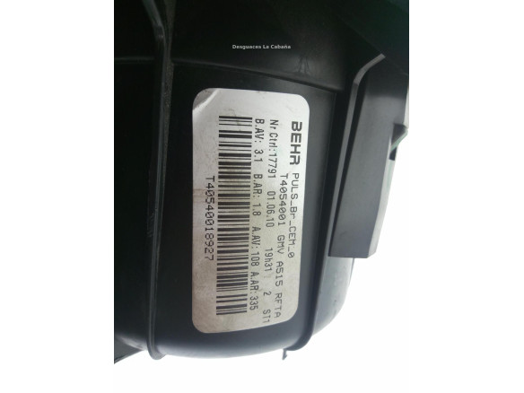 T40540018927 MOTOR CALEFACCION CITROEN DS3 |Desguaces La Cabaña