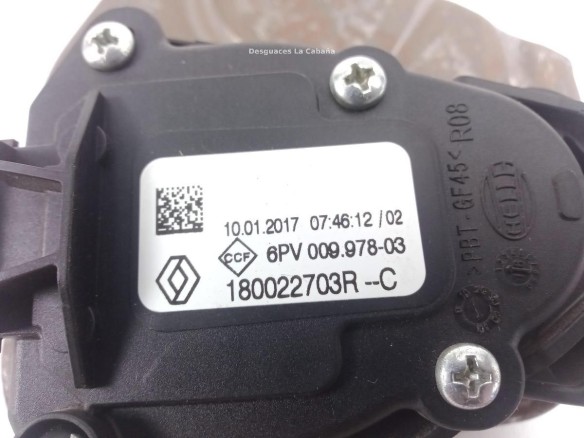 180022703R POTENCIOMETRO ACELERADOR DACIA SANDERO II |Desguaces La Cabaña