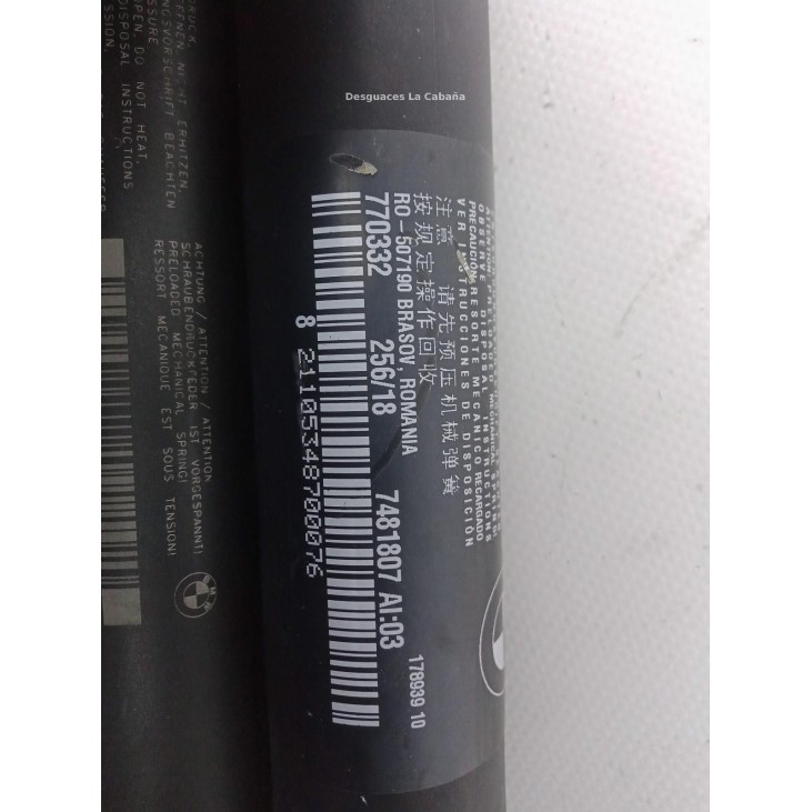 7481807 AMORTIGUADOR PORTON / TAPA MALETA BMW X1 (F48) |Desguaces La Cabaña